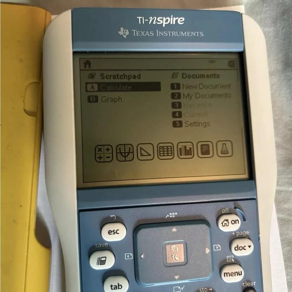 Texas Instrument TI NSPIRE Graphing Calculator W Cover Tested Ti Nspire Cx Keypa
